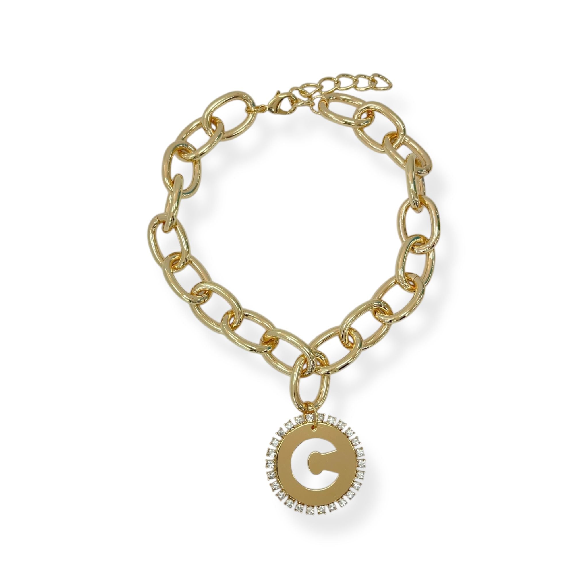 Collar Inicial #1  con Max Candena y borde Cristal